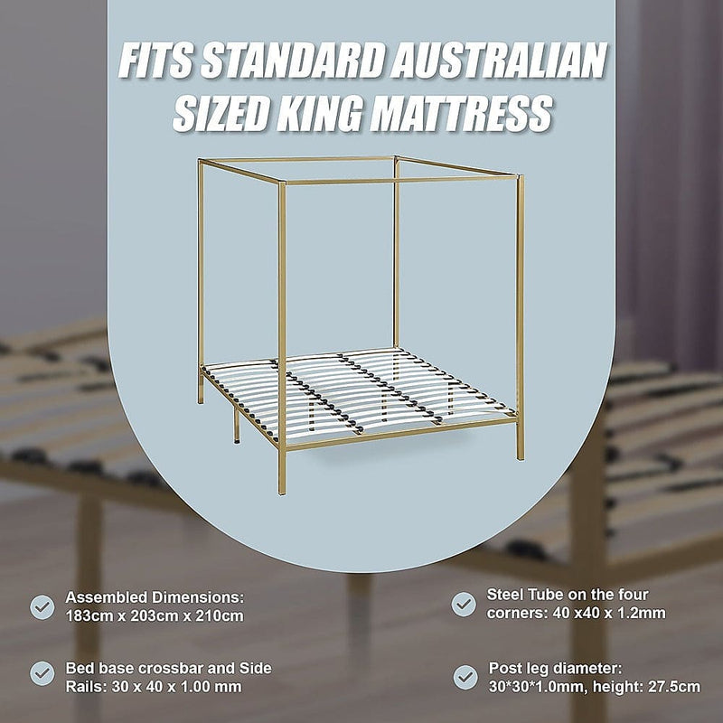 4 Four Poster King Bed Frame