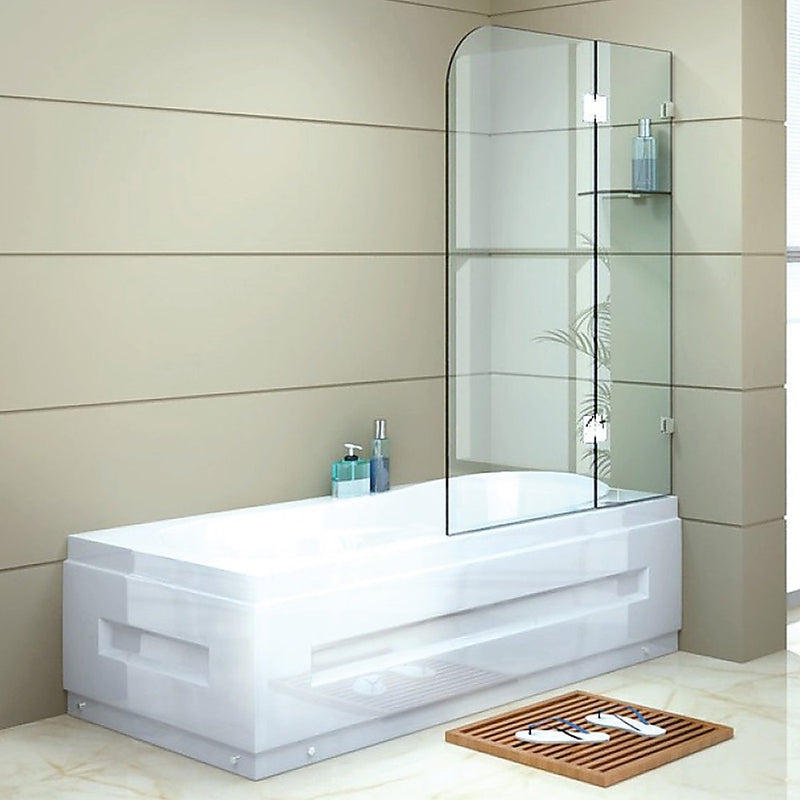 900 x 1450mm Frameless Bath Panel 10mm Glass Shower Screen By Della Francesca