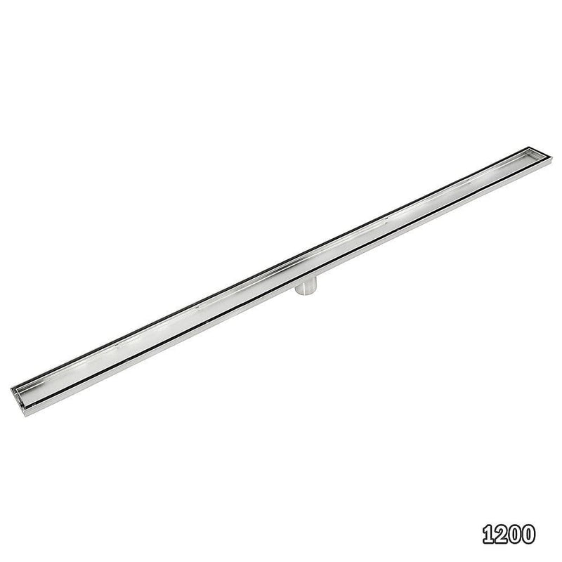 1200mm Tile Insert Bathroom Shower Stainless Steel Grate Drain w/Centre outlet Floor Waste