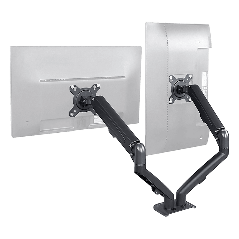 Dual Screen Gas-strut Monitor Stand Mount Desktop Bracket for LED/LC