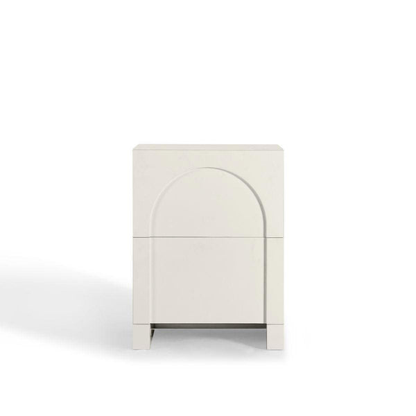 Dome White Bedside Table