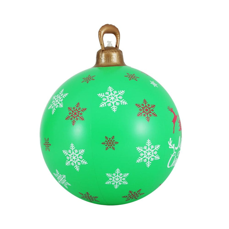 Jingle Jollys Christmas Inflatable Ball Bauble 60cm Outdoor Decoration Green