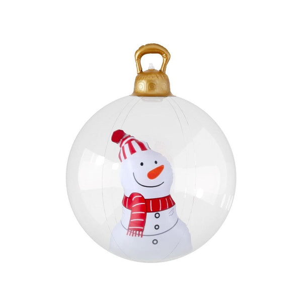 Jingle Jollys Christmas Inflatable Ball 60cm Snowman Decoration Giant Bauble