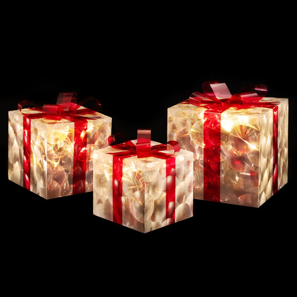 3 PCS Christmas Lights 70 LED Fairy Light Gift Box Jingle Jollys