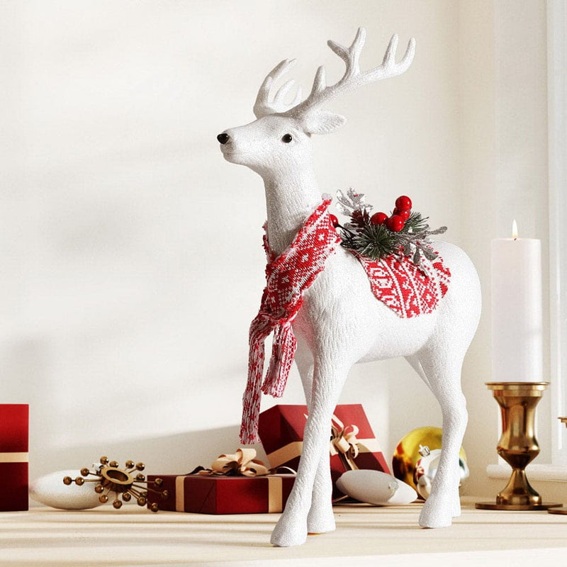 Jingle Jollys Christmas Reindeer 45cm Glitter Deer Ornaments Party Decorations