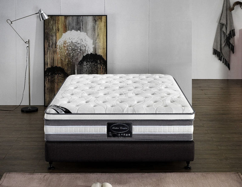 Mattress Euro Top Double Size Pocket Spring Coil with Knitted Fabric Medium Firm 34cm Thick