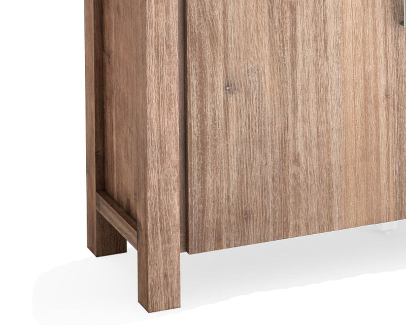 Buffet Sideboard in Oak Colour Constructed with Solid Acacia Wooden Frame Storage Cabinet with Drawers