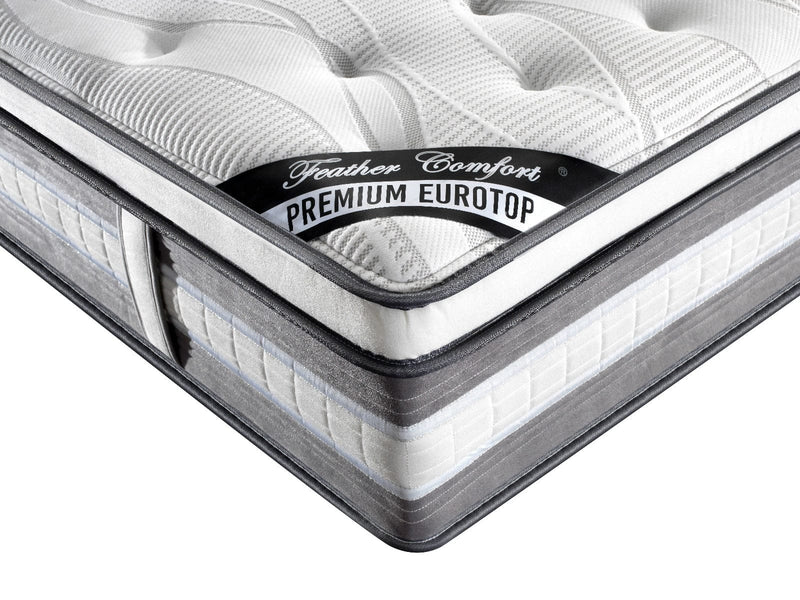 Mattress Euro Top Double Size Pocket Spring Coil with Knitted Fabric Medium Firm 34cm Thick