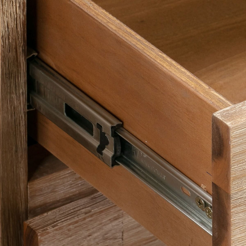 Tallboy with 4 Storage Drawers Assembled in Oak Colour Solid Wooden