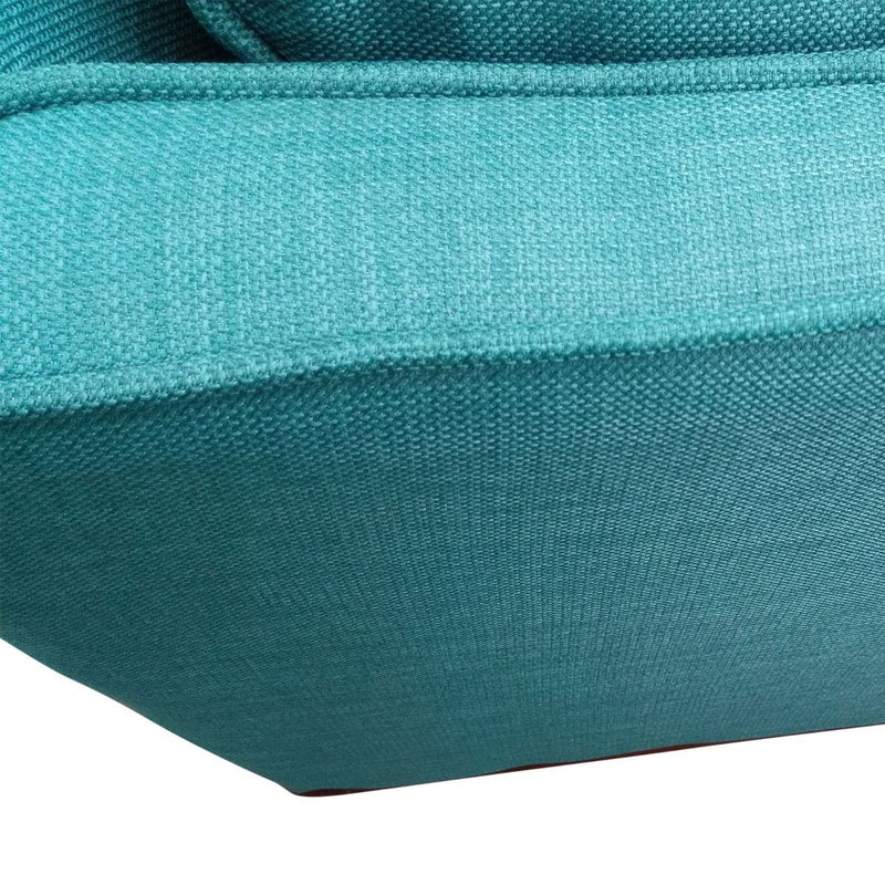 2 Seater Sofa Teal Fabric Lounge Set for Living Room Couch with Wooden Frame -