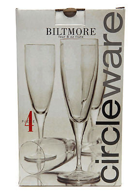 Circleware "Biltmore" Flutes glassware S/4 - 236ml - LifeStylz