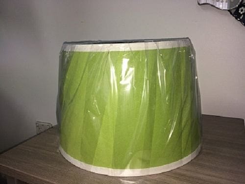 Apple Green Tapered Shade with White Trim