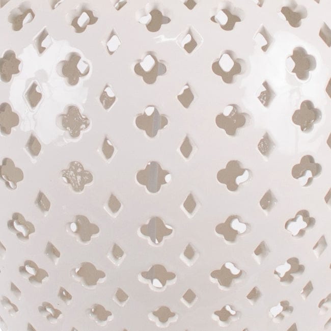 Lattice Tall White Table Lamp