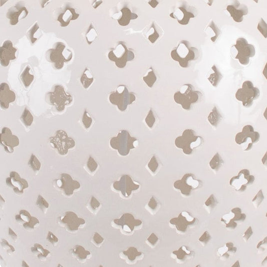 Lattice Tall White Table Lamp