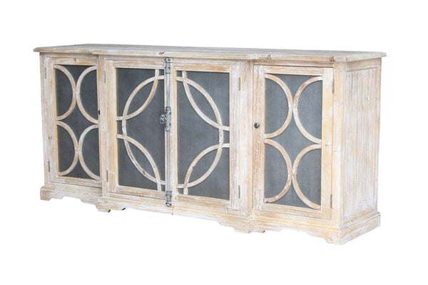 Keats Zinc Sideboard Natural Reclaimed Timber