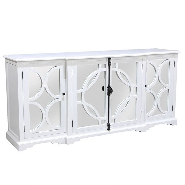 Keats Sideboard White with Mirror Backing