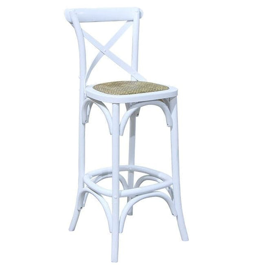 Crossback Barstool White 