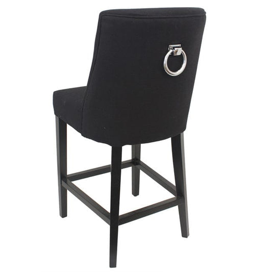 Ophelia Barstool Black chrome ring on back