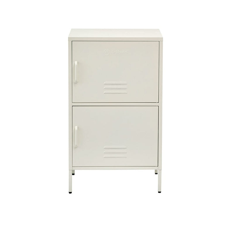 ArtissIn Double Storage Cabinet Shelf Organizer Bedroom White