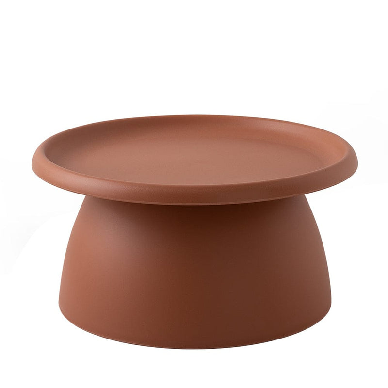 ArtissIn Coffee Table Mushroom Nordic Round Large Side Table 70CM Red