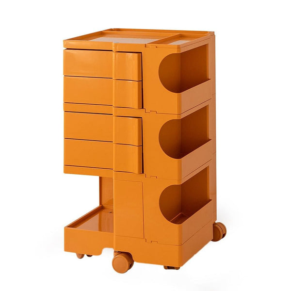 ArtissIn Storage Trolley Bedside Table 5 Tier Cart Boby Replica Orange