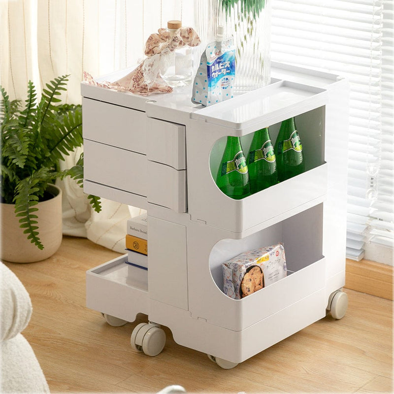 ArtissIn Storage Trolley Bedside Table 3 Tier Cart Boby Replica White