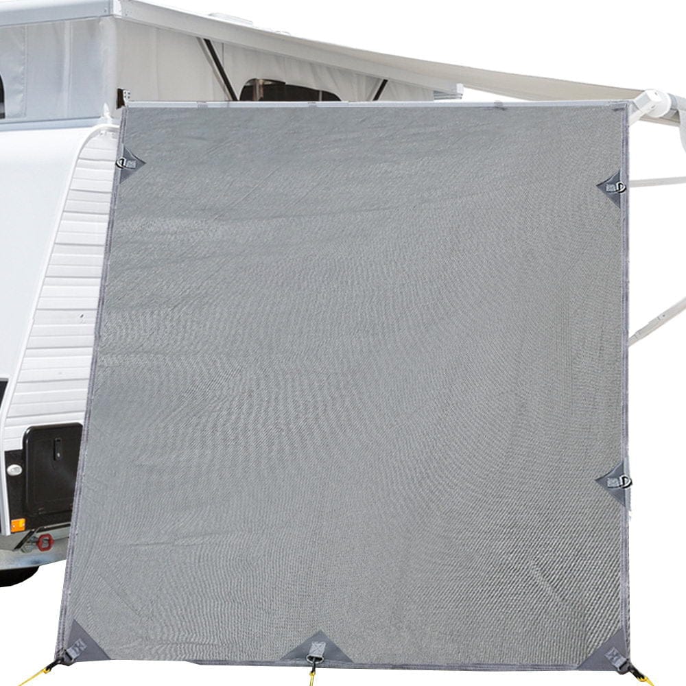 Caravan Privacy Screen Roll Out Awning 2.1x1.8M Sun Shade Pop Top End Wall Grey