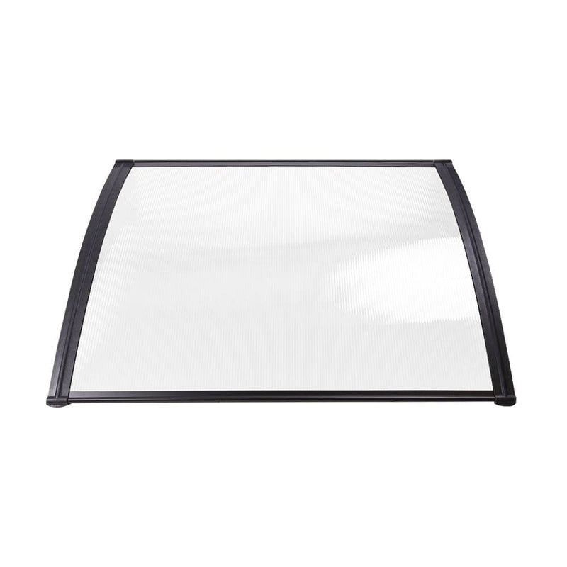 Instahut Window Awning Door Canopy 1mx2m Transparent Hollow Sheet Plastic Frame
