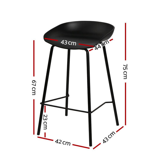 Artiss 2x Bar Stools Kitchen Counter Stools Metal