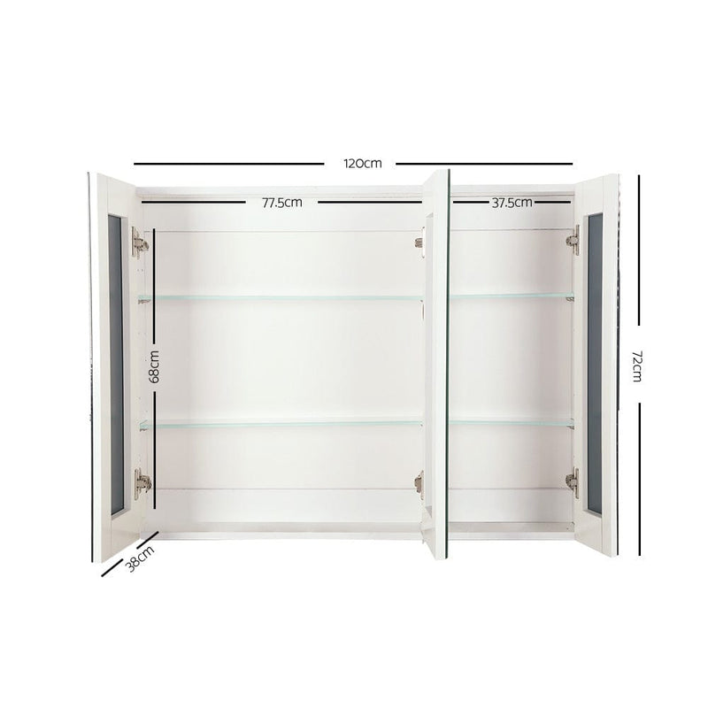 Cefito Bathroom Mirror Cabinet 1200x720mm White