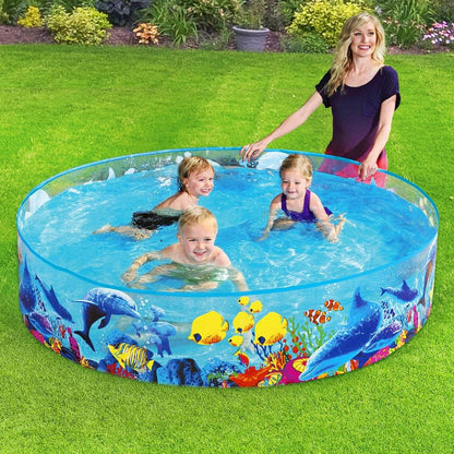 Bestway Kids Pool 183x38cm Round Above Ground Rigid Swimming Pools Undersea 946L