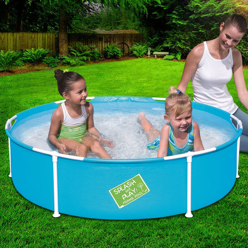 Bestway Kids Pool 152x38cm Round Steel Frame Swimming Pools Above Ground 580L