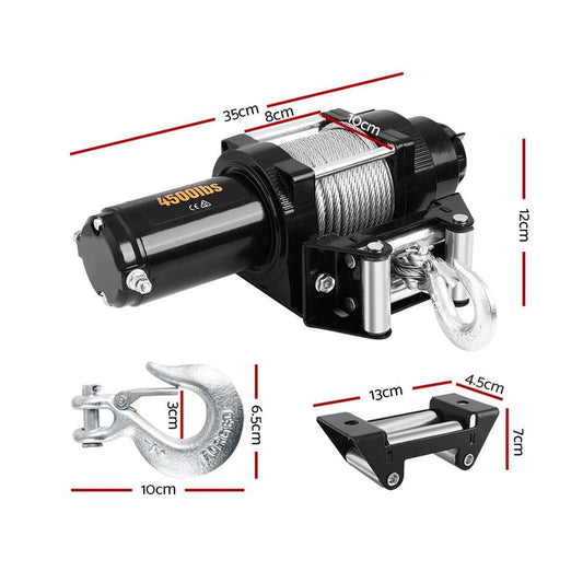 Giantz 4WD Electric Car Winch 4500LBS/2041KG