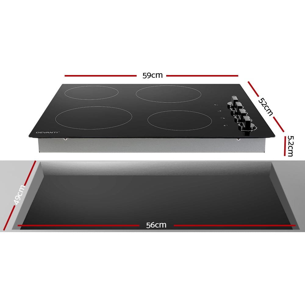 Devanti Electric Ceramic Cooktop 60cm