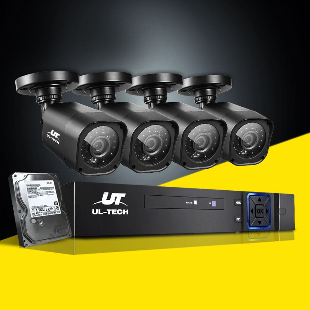 UL-tech CCTV Security System 8CH DVR 4 Cameras 1TB Hard Drive