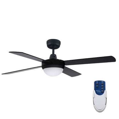 Devanti 52'' Ceiling Fan AC Motor w/Light w/Remote - Black