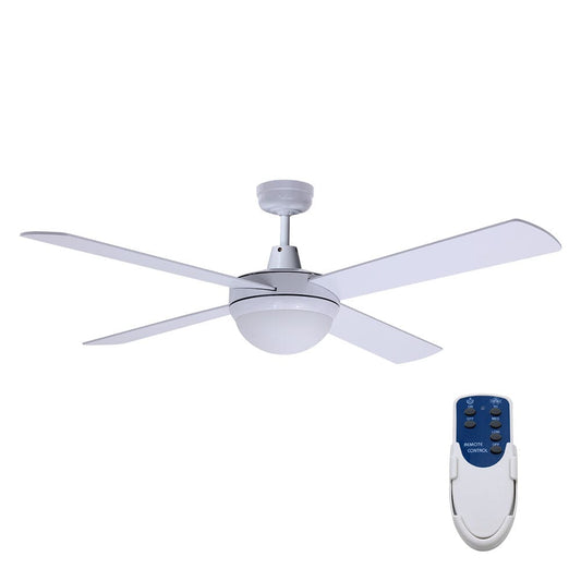 Devanti 52'' Ceiling Fan AC Motor w/Light w/Remote - White