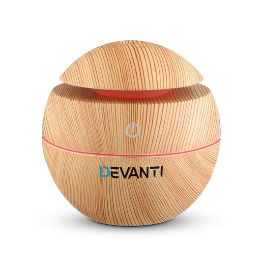 Devanti Aroma Diffuser Aromatherapy Light Wood 130ml