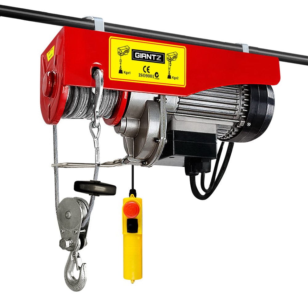 Giantz Electric Hoist Winch 400/800KG Cable 20M Rope Tool Remote Chain Lifting