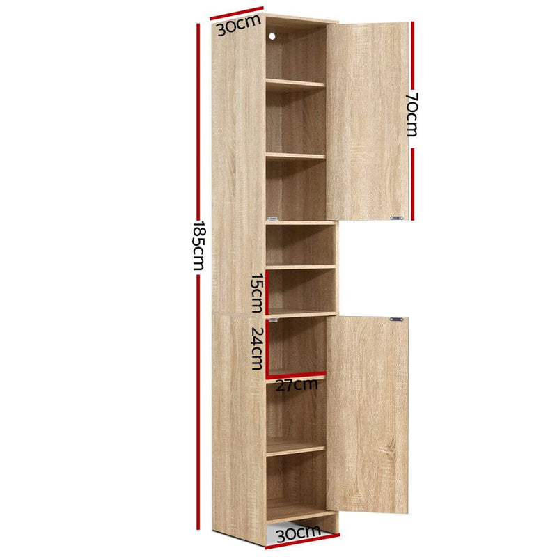 Artiss Bathroom Cabinet Storage 185cm Wooden