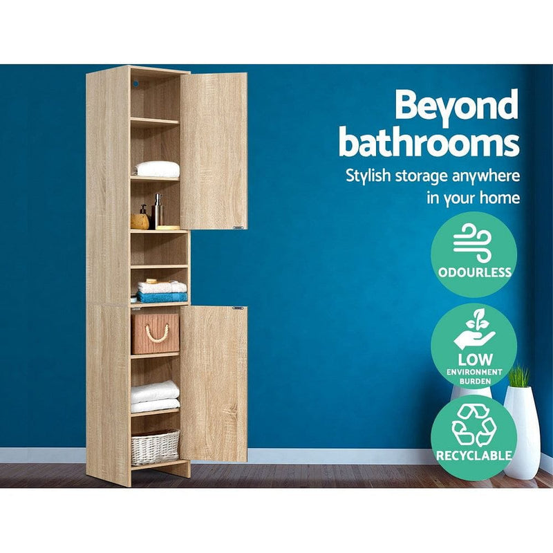 Artiss Bathroom Cabinet Storage 185cm Wooden