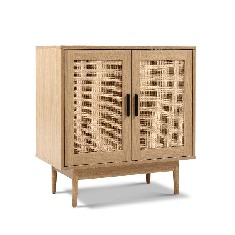 Artiss Rattan Buffet Sideboard 2 Doors - BRIONY Oak