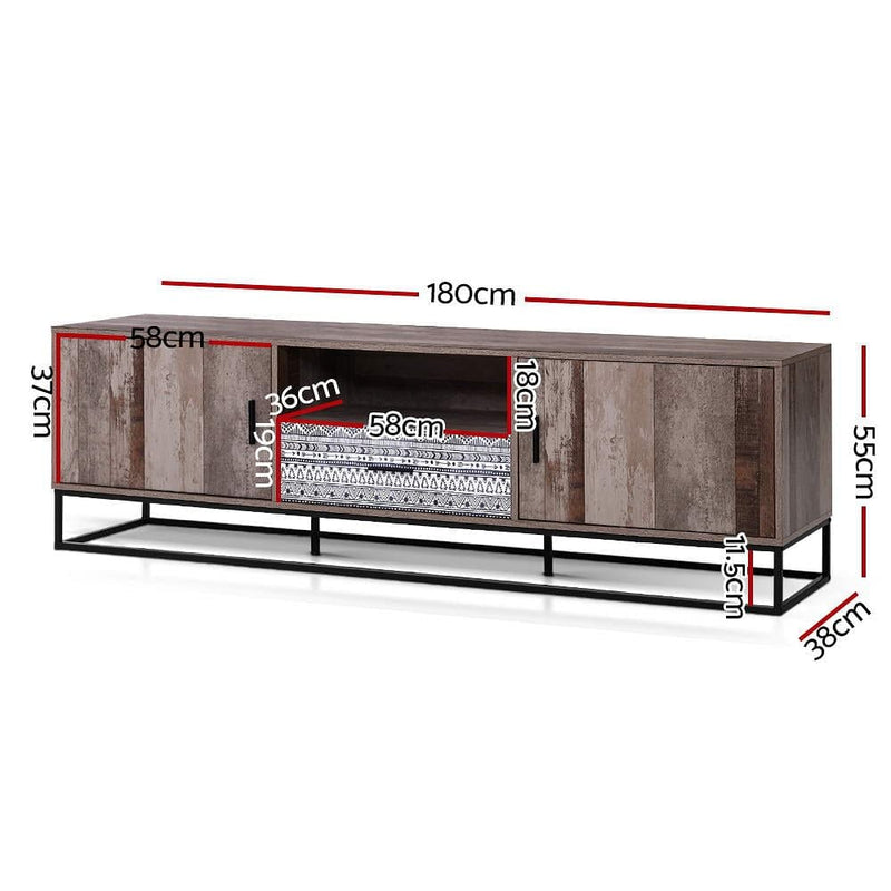 Artiss TV Cabinet Entertainment Unit 180cm Industrial