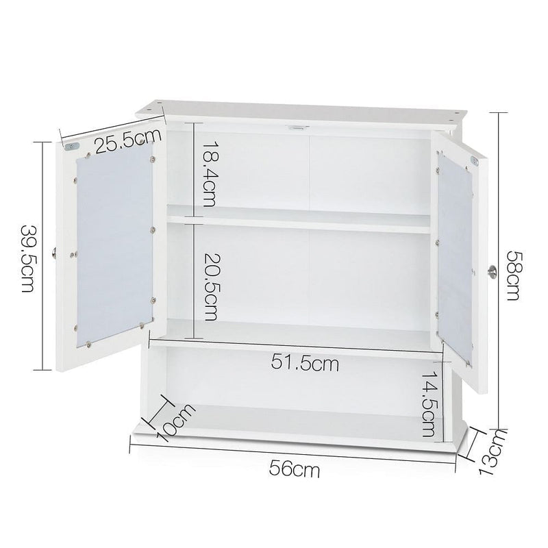 Artiss Bathroom Mirror Cabinet Storage Cupboard