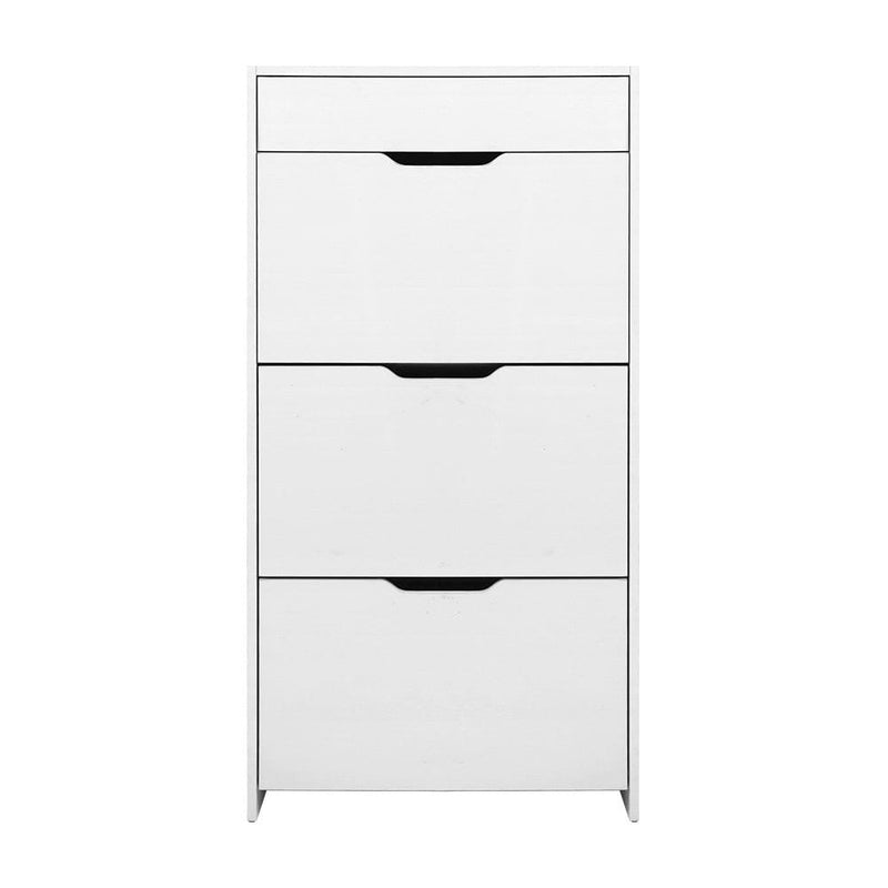 Artiss Shoe Rack Cabinet 24 Pairs White Luna