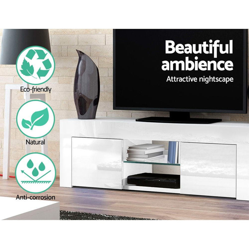 Artiss Entertainment Unit TV Cabinet 130cm White Ivan