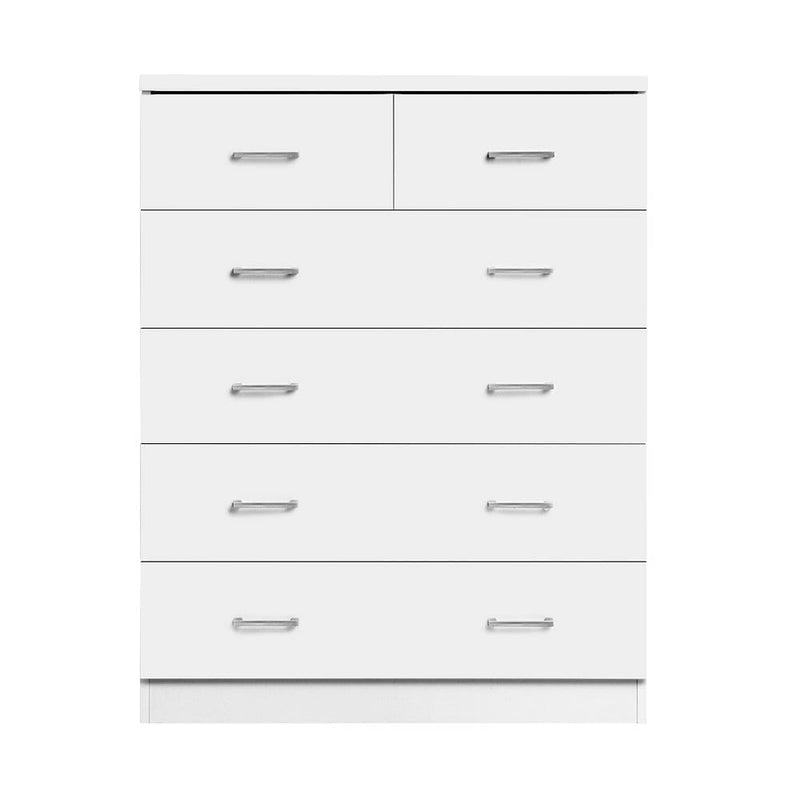 Artiss 6 Chest of Drawers - ANDES White