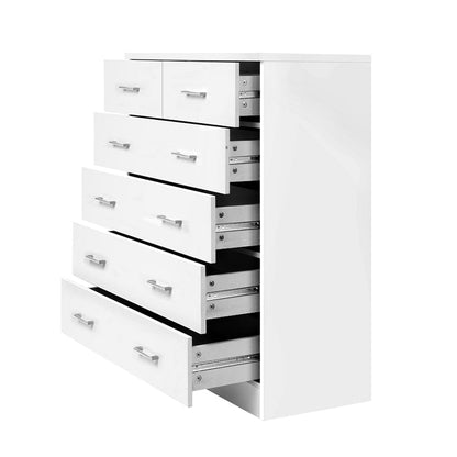 Artiss 6 Chest of Drawers - ANDES White