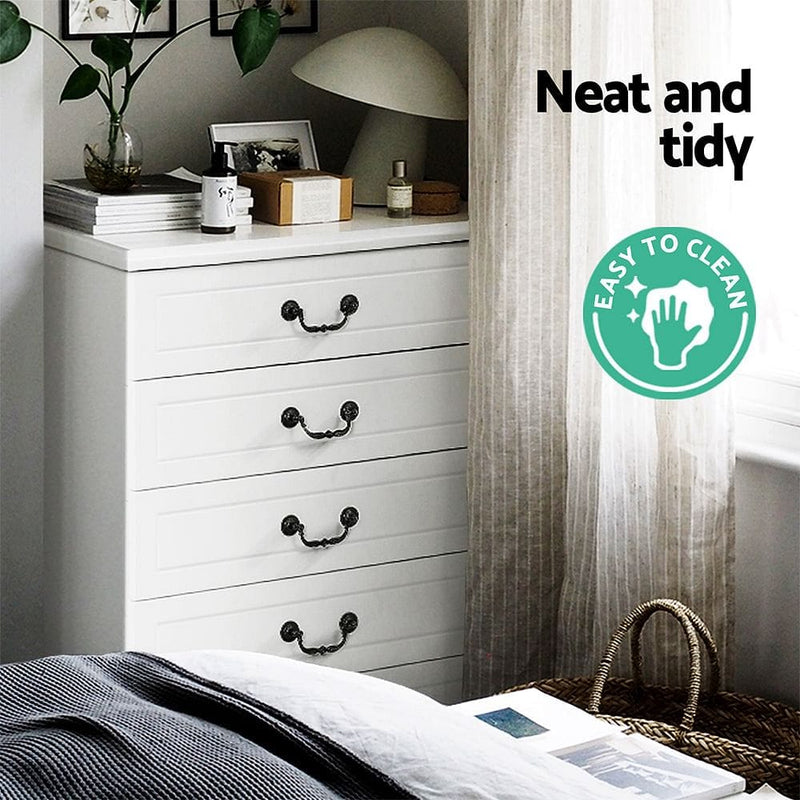 Artiss 5 Chest of Drawers - KUBI White