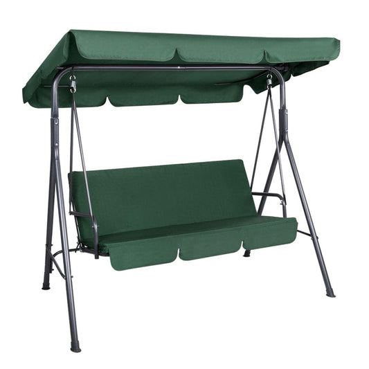 Gardeon Outdoor Swing Chair Garden Chair Bench Furniture Canopy 3 Seater Green